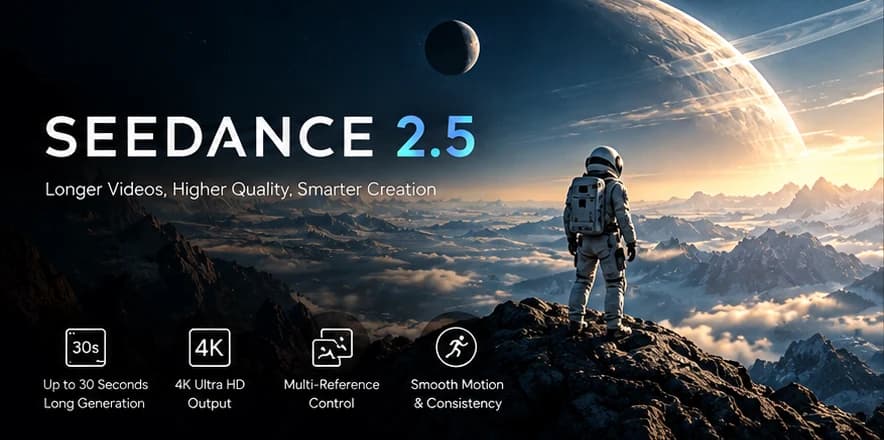 Seedance 2.5 — پوستر مفهومی؛ خروجی واقعی مدل نیست